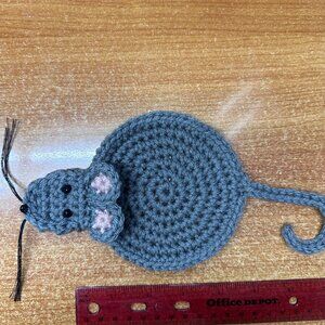 Handmade Coaster Set of 4 Mouse New